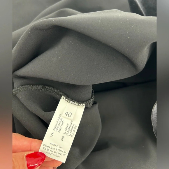 $795  Nwt LA PETITE ROBE DI CHIARA BONI MAYSA VELVET DRESS Black SZ 40/ US 4 - Picture 14 of 16